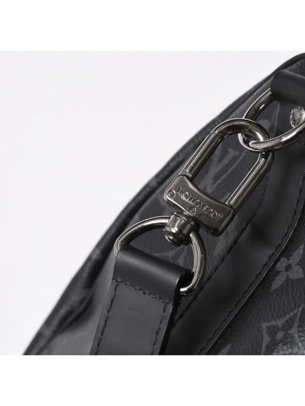 Louis Vuitton Keepall Bandouliere 45 Monogram Eclipse Canvas Black Leather